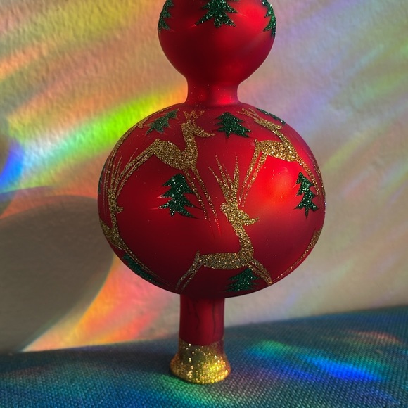 Vintage hand blown glass tree topper - Picture 2 of 9